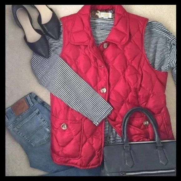 Talbots Red Quilted Vest - Picture 1 of 9
